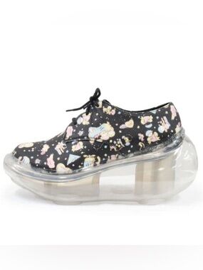 Mikio Sakabe x Janny Fax Moon Sole Classic Print Shoes Black Cartoon Wmns US 7